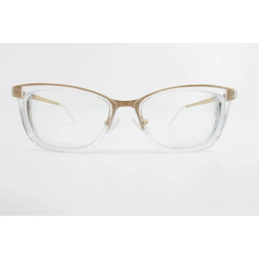 Hard Candy HC49 Eyeglasses Clear Gold Cat Eye Frames 52-16.5-140 CRYGD